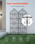 Metal Garden Trellis 71x20cm Rustproof Climbing Plant Support 2 Pack