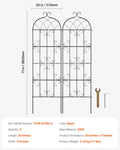 Metal Garden Trellis 71x20cm Rustproof Climbing Plant Support 2 Pack