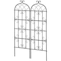 Metal Garden Trellis 71x20cm Rustproof Climbing Plant Support 2 Pack
