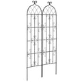 Metal Garden Trellis 71x20cm Rustproof Climbing Plant Support 2 Pack