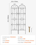 2 Pack Metal Garden Trellis 87x20cm Rustproof Climbing Plant Support
