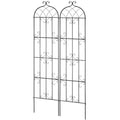2 Pack Metal Garden Trellis 87x20cm Rustproof Climbing Plant Support