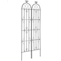 2 Pack Metal Garden Trellis 87x20cm Rustproof Climbing Plant Support