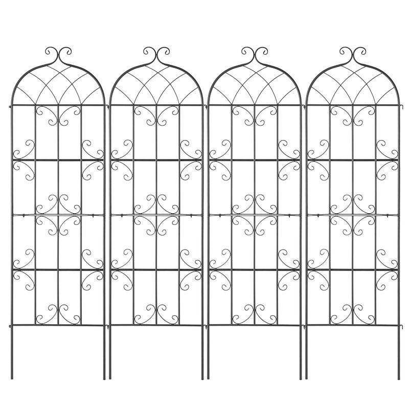 4 Pack Metal Garden Trellis 71x20cm Rustproof Climbing Plant Support