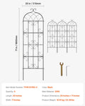 4 Pack Metal Garden Trellis 71x20cm Rustproof Climbing Plant Support