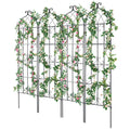 4 Pack Metal Garden Trellis 71x20cm Rustproof Climbing Plant Support