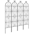 4 Pack Metal Garden Trellis 71x20cm Rustproof Climbing Plant Support