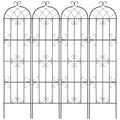 Garden Trellis 87x20cm Rustproof Metal Climbing Plants 4 Pack