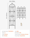Garden Trellis 87x20cm Rustproof Metal Climbing Plants 4 Pack