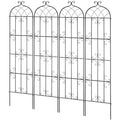 Garden Trellis 87x20cm Rustproof Metal Climbing Plants 4 Pack