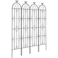 Garden Trellis 87x20cm Rustproof Metal Climbing Plants 4 Pack