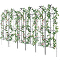 Metal Garden Trellis 71x20cm Climbing Plant Support Rustproof 4Pack