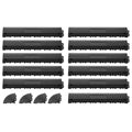 Transition Edge Kit 11-Piece Garage Floor Edging Black PP Material