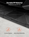 Transition Edge Kit 11-Piece Garage Floor Edging Black PP Material