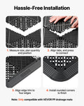 Transition Edge Kit 11-Piece Garage Floor Edging Black PP Material