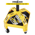 Mechanic Rolling Stool 300LBS Yellow Adjustable 24-28.7in Tool Tray