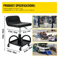 Rolling Garage Stool 300LBS Adjustable Mechanic Work Shop Seat w/Casters