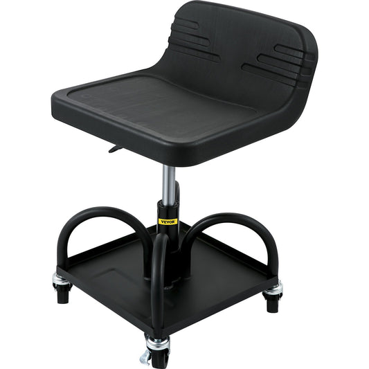 Rolling Garage Stool 300LBS Adjustable Mechanic Work Shop Seat w/Casters