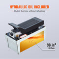 Air Hydraulic Pump 10000 PSI 1/2 Gal Foot Actuated Auto Body Gray