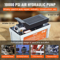 Air Hydraulic Pump 10000 PSI 1/2 Gal Foot Actuated Auto Body Gray