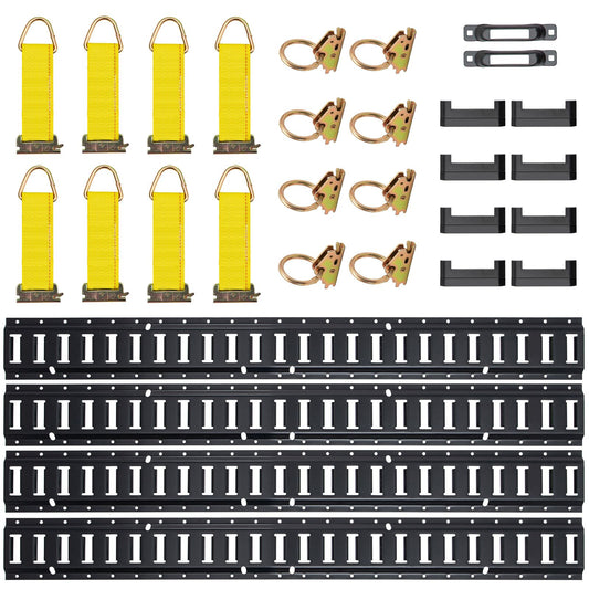 E Track Tie Down Rail Kit 30PCs 1.52m E Track Rails Enclosed Cargo Trailer
