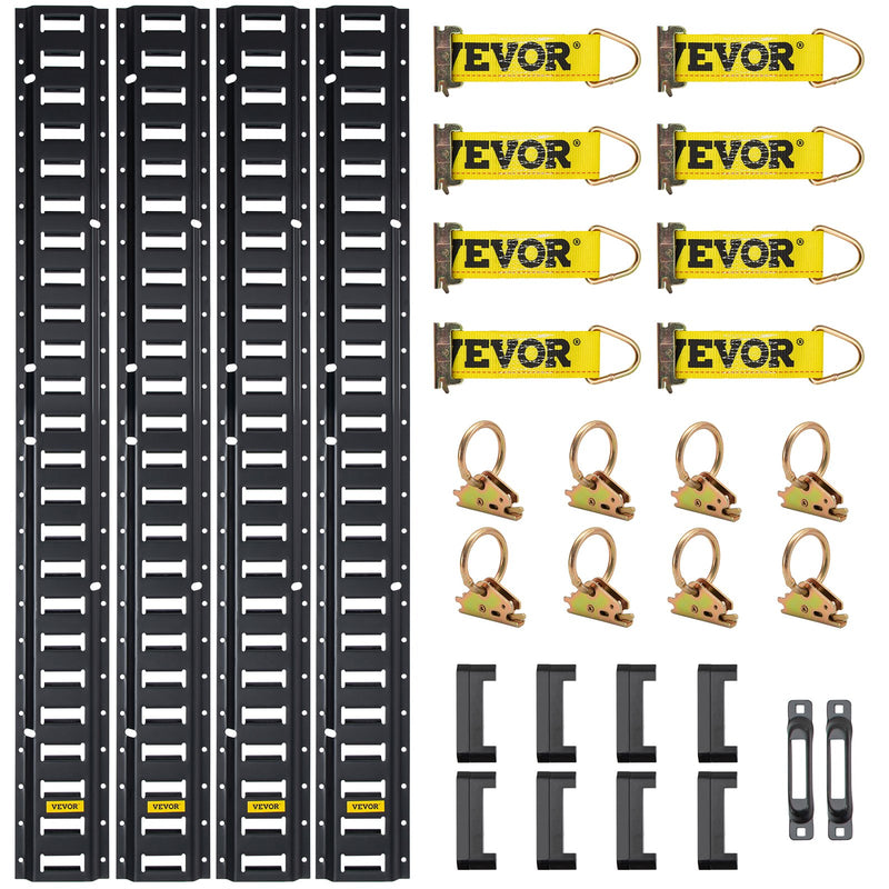 E Track Tie Down Rail Kit 30Pcs 1.52m Cargo Trailer