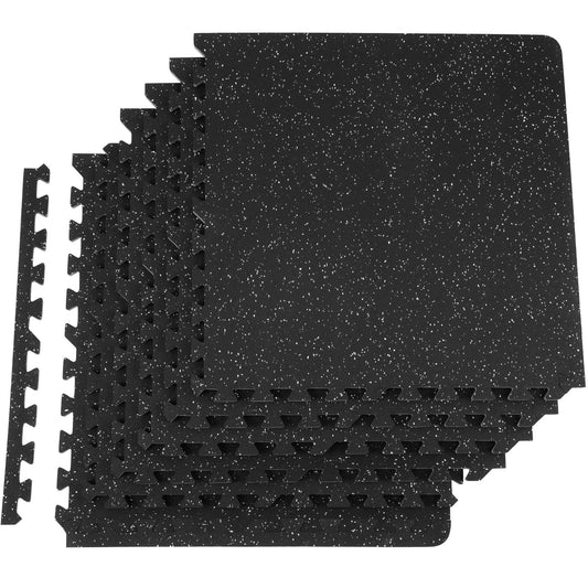 6pc 60cm Interlocking Gym Floor Mats 12mm Thick EVA Foam Puzzle