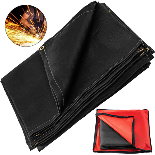 Welding Blanket 10x10ft Black Fiberglass Fire Retardant Mat