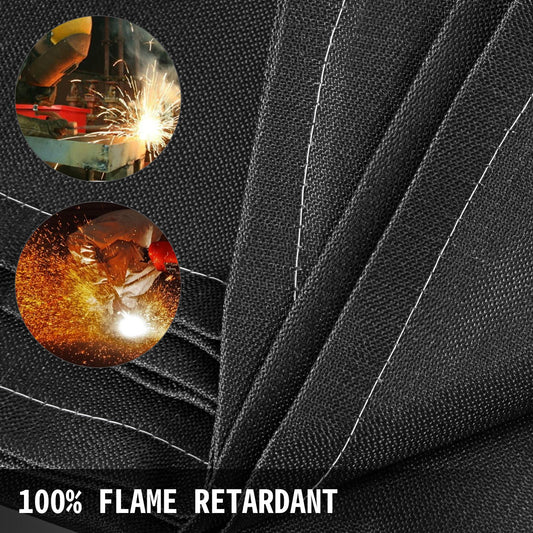 Welding Blanket 10x10ft Black Fiberglass Fire Retardant Mat