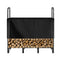 Firewood Rack 1.22m 1/4 Cord Metal Log Holder w/ Cover 400lb