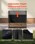 Firewood Rack 1.22m 1/4 Cord Metal Log Holder w/ Cover 400lb