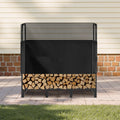 Firewood Rack 1.22m 1/4 Cord Metal Log Holder w/ Cover 400lb