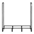 Firewood Rack 1.22m 1/4 Cord Metal Log Holder w/ Cover 400lb