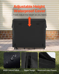 Firewood Rack 1.22m 1/4 Cord Metal Log Holder Waterproof Cover 400lb