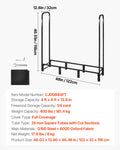 Firewood Rack 1.22m 1/4 Cord Metal Log Holder Waterproof Cover 400lb