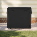 Firewood Rack 1.22m 1/4 Cord Metal Log Holder Waterproof Cover 400lb