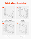 Firewood Rack 143cm 1/4 Cord Sloped Roof Metal Wood Storage Shed