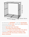 Firewood Rack 143cm 1/4 Cord Sloped Roof Metal Wood Storage Shed