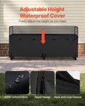 Firewood Rack 2.57m 1/2 Cord Metal Log Holder Waterproof Cover