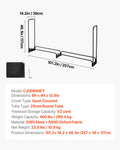 Firewood Rack 2.57m 1/2 Cord Metal Log Holder Waterproof Cover