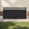 Firewood Rack 2.57m 1/2 Cord Metal Log Holder Waterproof Cover