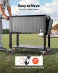 75.7L Rolling Ice Chest Cooler Cart 50 Bottles Swivel Wheels
