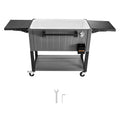 75.7L Rolling Ice Chest Cooler Cart 50 Bottles Swivel Wheels