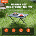 Folding Camping Table 22.2x15.9 Aluminum Portable Picnic Beach