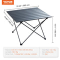 Folding Camping Table 22.2x15.9 Aluminum Portable Picnic Beach