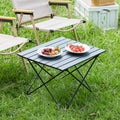 Folding Camping Table 22.2x15.9 Aluminum Portable Picnic Beach