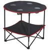 Folding Camping Table, Outdoor Portable Side Tables, Lightweight Fold Up Table, 600D Oxford Fabric & Steel Ultra Compact Work Table with Large Storage & Carry Bag, For Beach Picnic, 28.3