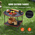 Folding Camping Table, Outdoor Portable Side Tables, Lightweight Fold Up Table, 600D Oxford Fabric & Steel Ultra Compact Work Table with Large Storage & Carry Bag, For Beach Picnic, 28.3
