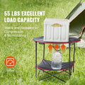 Folding Camping Table, Outdoor Portable Side Tables, Lightweight Fold Up Table, 600D Oxford Fabric & Steel Ultra Compact Work Table with Large Storage & Carry Bag, For Beach Picnic, 28.3