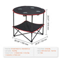 Folding Camping Table, Outdoor Portable Side Tables, Lightweight Fold Up Table, 600D Oxford Fabric & Steel Ultra Compact Work Table with Large Storage & Carry Bag, For Beach Picnic, 28.3